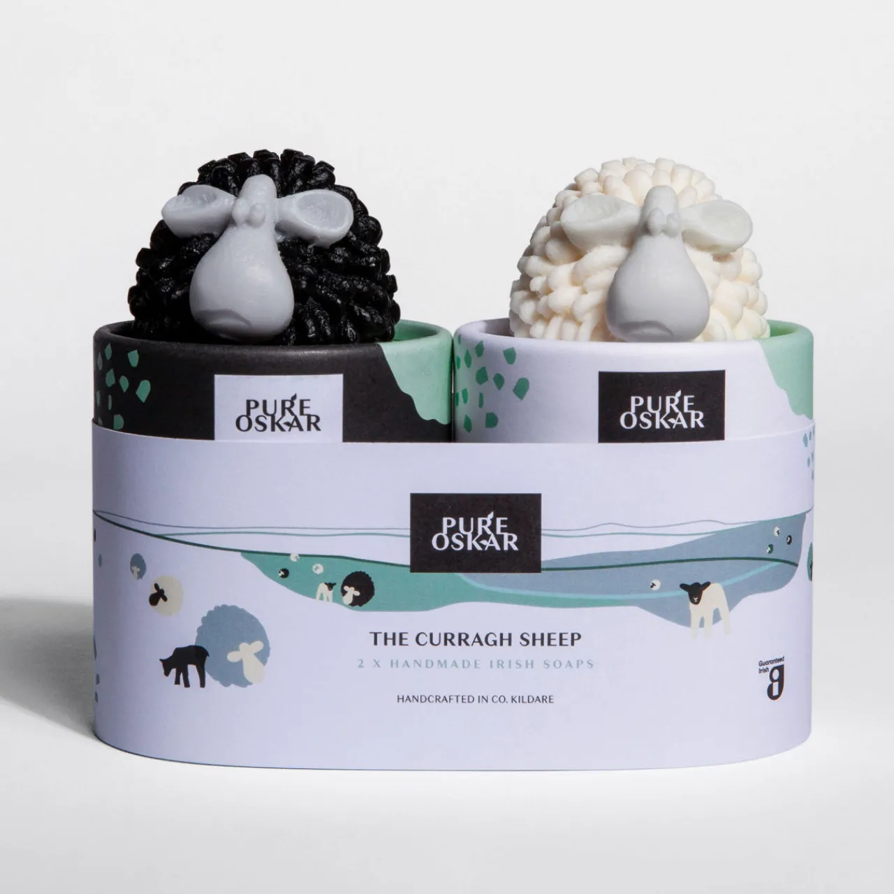 Hot PURE OSKAR Set of Two Handmade Sheep Soaps