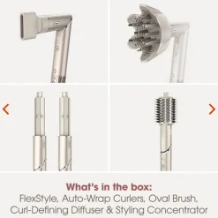 Shark FlexStyle Curly & Coily Collection, 4 Attachments -Stone