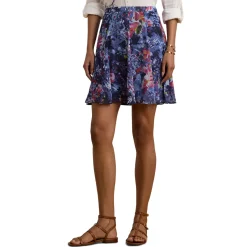 Shasley Abstract Floral Mini Skirt