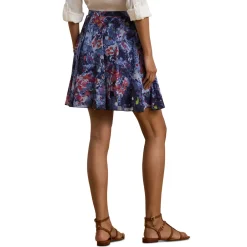Shasley Abstract Floral Mini Skirt