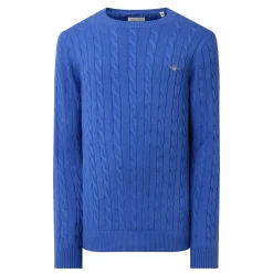 Online GANT Shield Logo Cable Knit Sweater