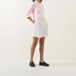 Shield Logo Cable Knit Sweater