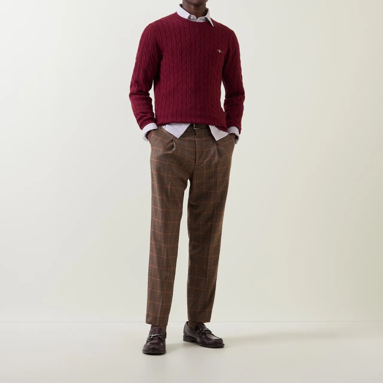 Clearance GANT Shield Logo Cable Knit Sweater