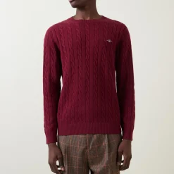 Clearance GANT Shield Logo Cable Knit Sweater