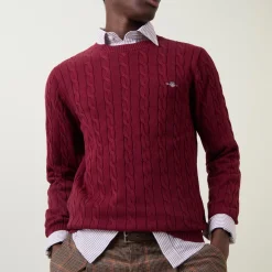 Clearance GANT Shield Logo Cable Knit Sweater