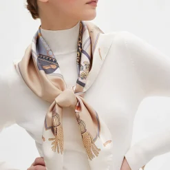 Clearance ASPINAL OF LONDON Shield Silk Scarf