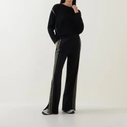 New LUISA CERANO Side Stripe Wide Leg Trousers