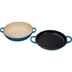 Discount LE CREUSET Signature Cast Iron Shallow Casserole and Grill Lid 30cm