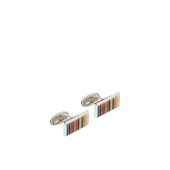 Outlet PAUL SMITH Signature Stripe Edge Circular Cufflinks