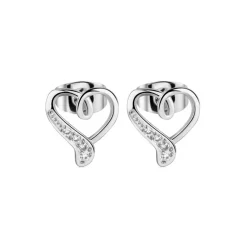 Silver Plated Heart Earrings