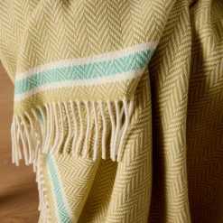 Silver Strand Herringbone Throw
