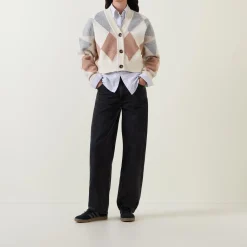 Fashion BARBOUR Silvia Diamond Jacquard Cardigan