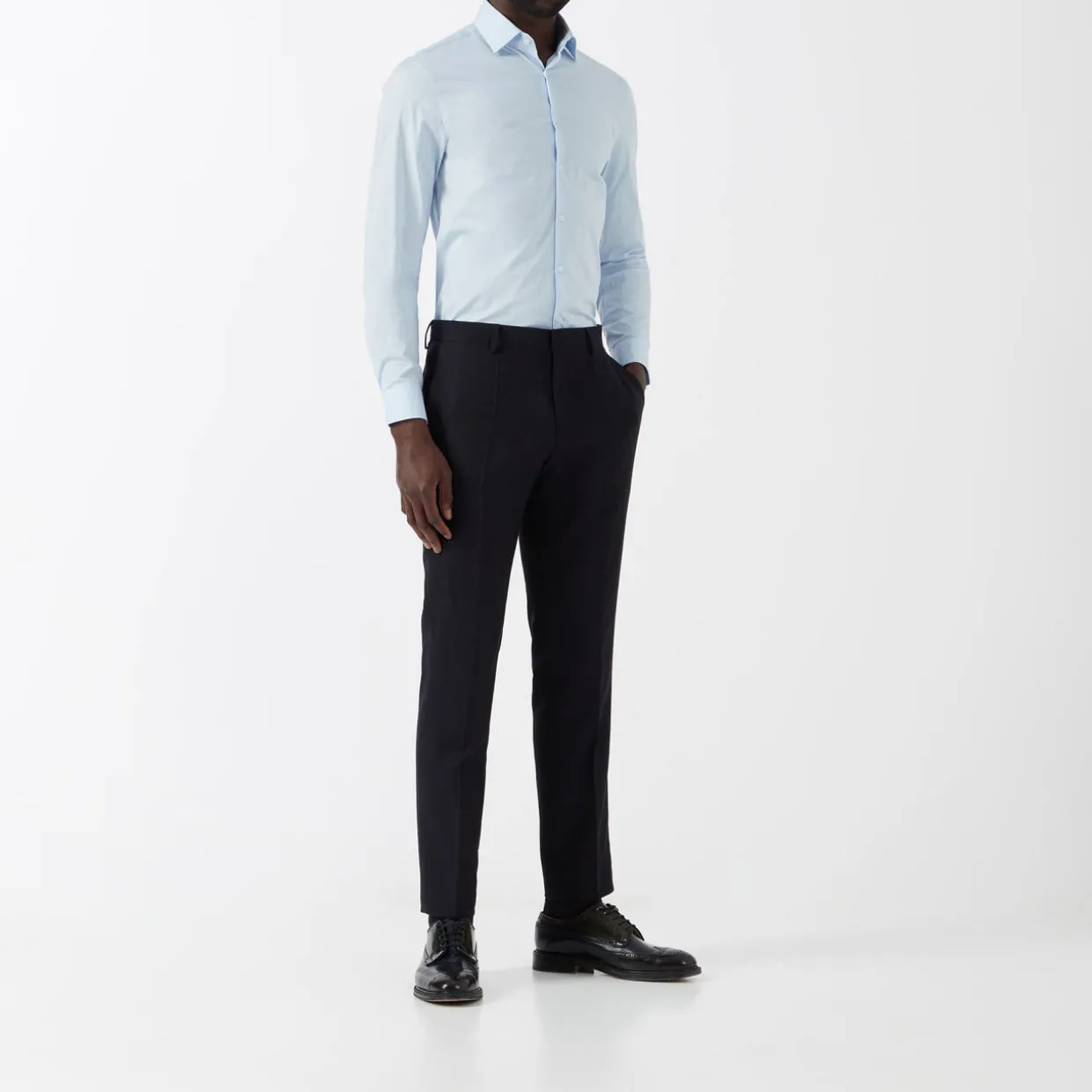 Single Cuff Poplin Stretch Shirt