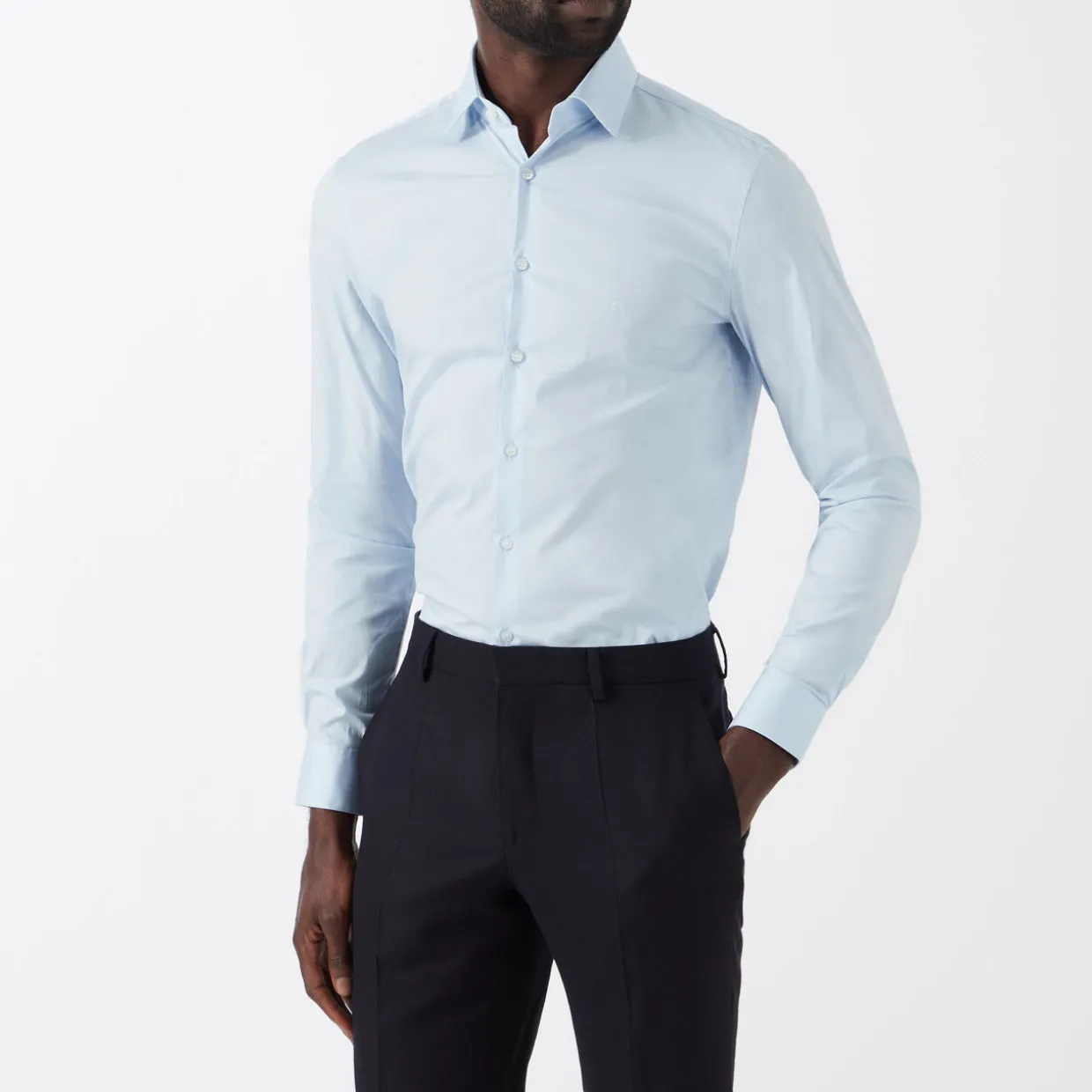 Single Cuff Poplin Stretch Shirt
