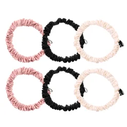 Six-Pack Skinny Silk Scrunchies