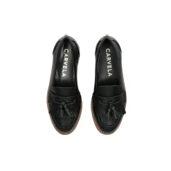 Sky Tassel-Detail Platform Loafers