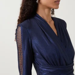 Online JOSEPH RIBKOFF Sleeve-Embellished Wrap Dress