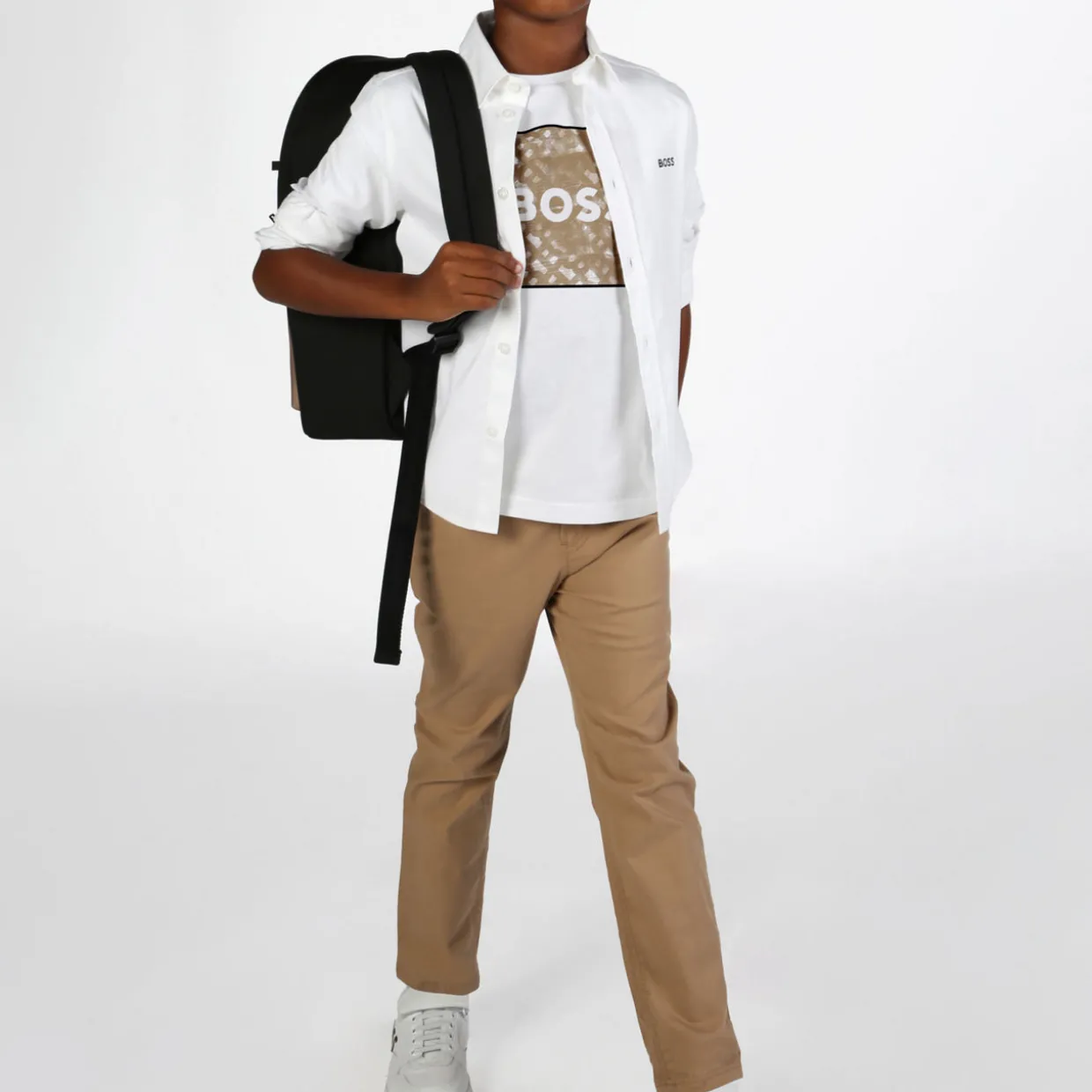 Slim Fit Tricolour Tag Chino Trousers