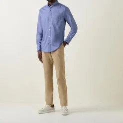 Slim-Fit Twill Trousers
