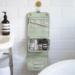 New STACKERS Small Hanging Washbag Sage Green