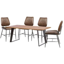 Smithfield Dining Table and Four Isabella Brown Chairs