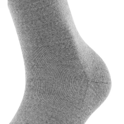 Soft Merino Crew Length Socks Light Grey Mel