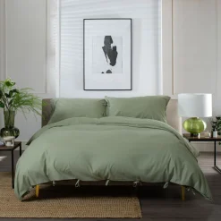 Online THE LYNDON COMPANY Soft Textured Duvet Set Green