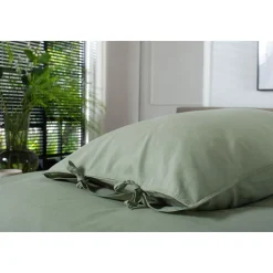 Online THE LYNDON COMPANY Soft Textured Duvet Set Green