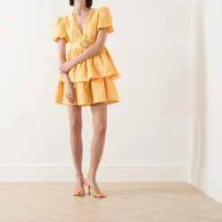 Sol Floral Jacquard Mini Dress