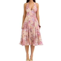 Solada Printed Halter Sundress