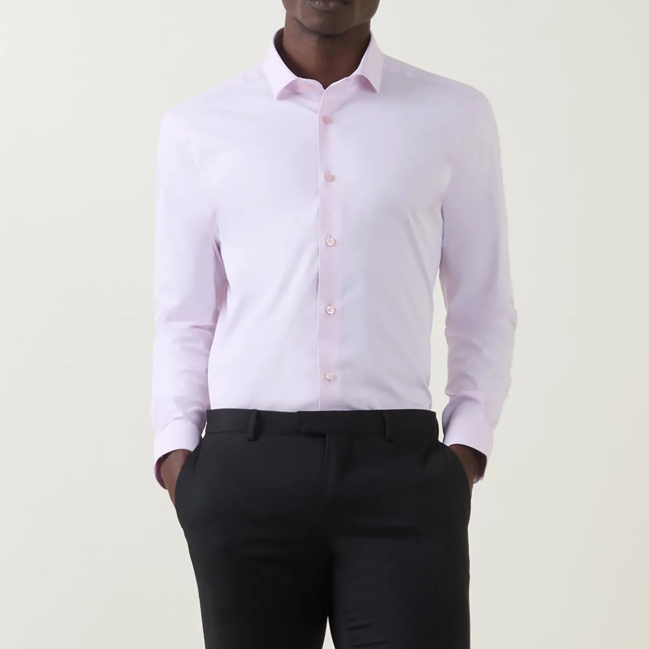Best REMUS UOMO Solid Stretch Single-Cuff Shirt