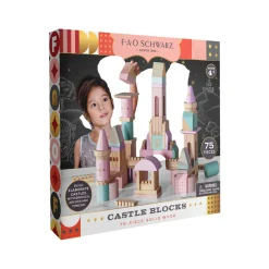 Solid Wood Castle Blocks 75 Pieces