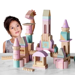 Solid Wood Castle Blocks 75 Pieces