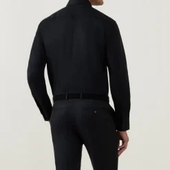 Solid-Twill Single-Cuff Formal Shirt