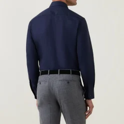 Solid-Twill Single-Cuff Formal Shirt