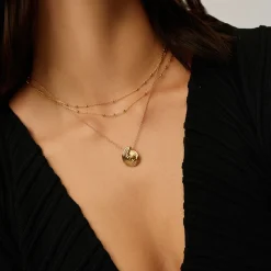 Spiral Mini Pendant Chain Necklace