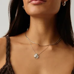 Spiral Mini Pendant Chain Necklace