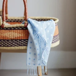 Spotted Baby Blanket Blue