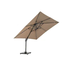 Square Glow Parasol & Cover Taupe 3m