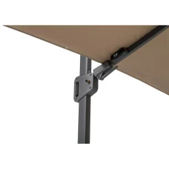 Square Glow Parasol & Cover Taupe 3m