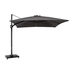 Square Glow Parasol & Cover Anthracite 3m
