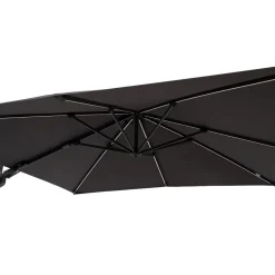 Square Glow Parasol & Cover Anthracite 3m