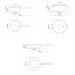Stainless Steel Cookware Three-Piece Set