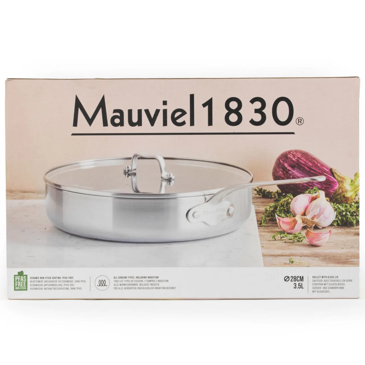 New MAUVIEL Stainless Steel Skillet 28cm