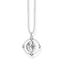 New THOMAS SABO Star & Moon Silver Necklace