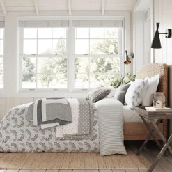 Star Woven Throw Grey