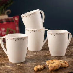 Fashion BELLEEK Stardust Set of Four Mugs
