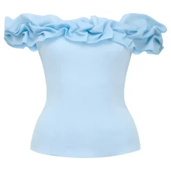Stephanie Ruffle Bustier Top