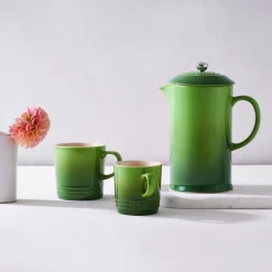 Stoneware Cafetiere With Metal Press 1L