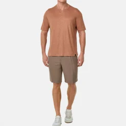 Outlet BOGGI MILANO Straight Leg Linen Shorts